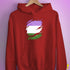 Genderqueer Pride Flag Ripped Reveal Hoodie - Red